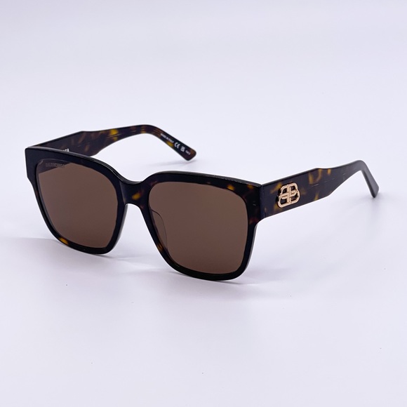 NEW BALENCIAGA BB0056S 002 WOMEN’S SUNGLASSES BALENCIAGA BB 0056S BROWN - Picture 4 of 11